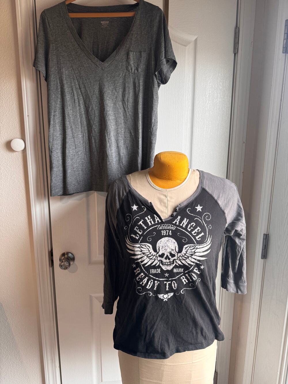 T-Shirt Lot 2XL Plus 16/18 Mossimo Supply Co & Lethal Angel Gray Black Grey